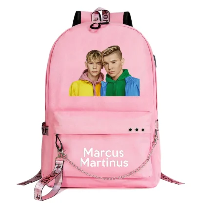 Marcus and Martinus Boys Girls School Bags Teenager USB Charging Chain Travel Backpack Student College Bookbag Mochila - Image 14