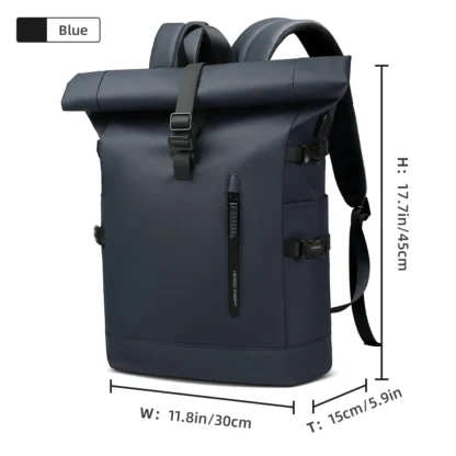HK Expandable Travel Backpack Men Large Capacity Waterproof 15.6” Laptop Bag Hiking Rucksack Cycling Daypack Bag with USB Port - Image 7