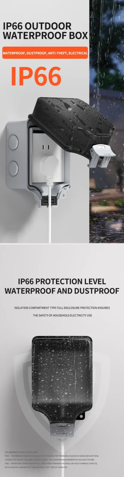 EU/TH/UK/UN/US Outdoor Power Socket Industrial Grade Waterproof IP66 Plastic Junction Box Panel Wall Mount Connector - Image 19