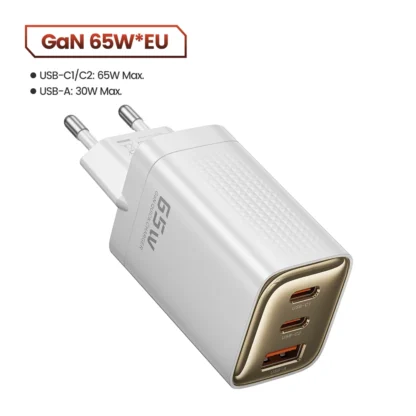 Toocki 65W Gan Charger USB Type C Three Port Fast Charging PD3.0 QC4.0 For iPhone 16 15 Samsung Galaxy23 Huawei - Image 7