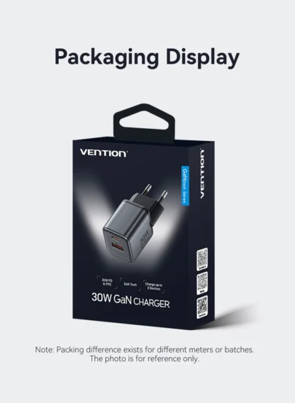 Vention 30W GaN Charger PD Fast USB Type C Charger USB C PD3.0 QC3.0 Quick Charging For iPhone 16 15 14 Pro Mobile Phone Charger - Image 18