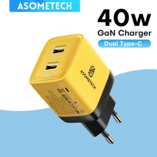 ASOMETECH 40W USB C GaN Charger Portable 20W Type C Chargers Support PD Quick Charging For iPhone 14 Pro Max 11 ipad MacBook