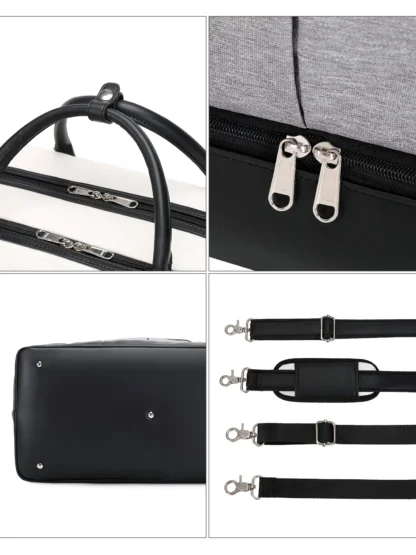Large Capacity Travel Bag Handbag Tote Travel Bag Shoulder Weekend Bag with Shoe Compartment Breathable Travel Night Bags - Image 19