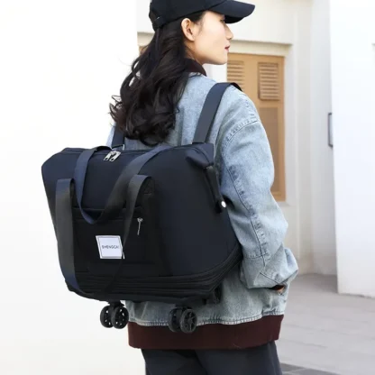 Travel bag, backpack large-capacity disassembly universal wheel storage bag, duffel bag portable multi-layer checked  with wheel - Image 4
