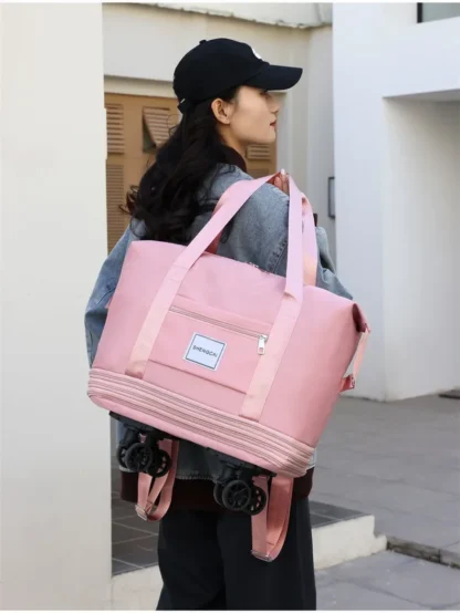 Travel bag, backpack large-capacity disassembly universal wheel storage bag, duffel bag portable multi-layer checked  with wheel - Image 45