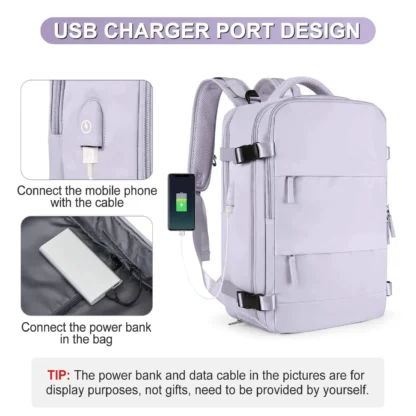 Buylor 40x25x20 Travel Backpack For Women Airplane Cabin Luggage Backpack Carry On 14inch Laptop Backpack Casual SchoolBackpack - Image 17