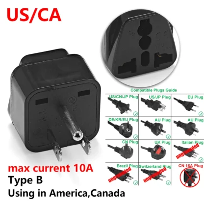 UK CN Japan JP US Brazil Plug Adapter Europe EU To US American Chinese Japan Travel Adapter Electrical Plug Power Sockets Outlet - Image 9