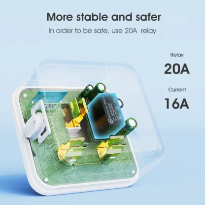 Tuya WiFi RF433 Smart Plug UK, Smart Socket, WiFi Plug Type-C 16A Adapter Power Monitoring Timer Voice Assistant - Image 11