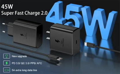 Original Samsung 45w Super Fast Charger EU US Adapter PD Type C Z Fold7 Z Flip7 S25 Edge S25 S24 S23 S22 A56 A36 Tab S10 FE S9 - Image 13