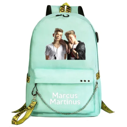Marcus and Martinus Boys Girls School Bags Teenager USB Charging Chain Travel Backpack Student College Bookbag Mochila - Image 18