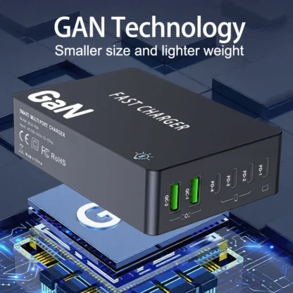 990W GaN USB C Charger 6-Ports Desktop Charger Type C PD 100W PPS Fast Charging Station for Laptop Tablet MacBook Samsung iPhone - Image 2