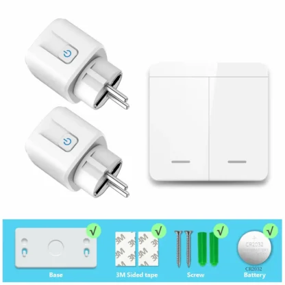 RF Wireless Smart Plug 110V 220V 16A High-power Socket and 86 Wireless Push Button Wall Switch with Battery for Home Appliance - Image 15