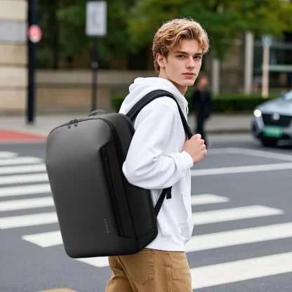 BANGE New Casual Multi-Pockets Big Capacity Daily 15.6inch Laptop Light Waterproof For Business Trip Roomy Men Backpack with YKK - Image 6