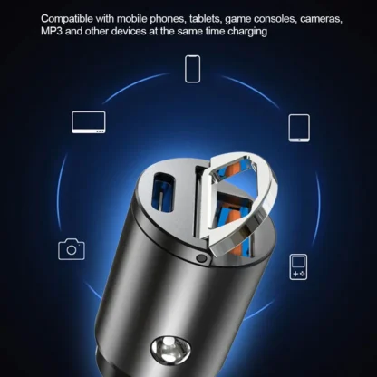 Mini Stealth Car Adapter QC 4.0 3.0 Quick Charge Type C PD Charger 30W PD+QC/PD+PD Car Charger For iPhone 12 13 Huawei Xiaomi - Image 20
