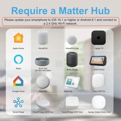 Matter Smart Socket UK WiFi Smart Plug 16A Mini Home Appliance Outlet Voice App Control Work with Alexa Google Home HomeKit Siri - Image 10