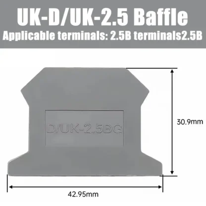 20/50/100Pcs UK - 2.5B Din Rail Terminal Block Electrical Conductor Universal Screw Connection Terminal Strip 2.5mm² - Image 12