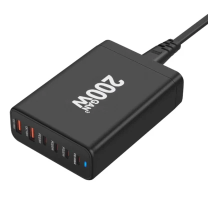 200W GaN Charger 6 Ports USB Type C PD Charger Quick Charge 3.0 USB Type C Quick Charger Mobile Phone USB Charger - Image 11