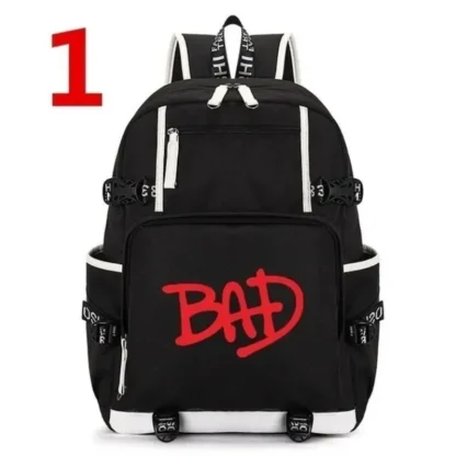 Computer Backpack School Bag Michael Jackson BAD Travel Bag Men's Backpack Polyester Bag Waterproof Shoulder Bag - Image 6