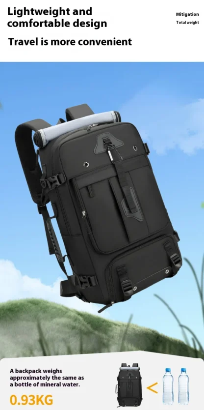Large capacity men's backpack with high-end feel, travel backpack, sports outdoor luggage bag, mountain climbing bag, waterproof - Image 19