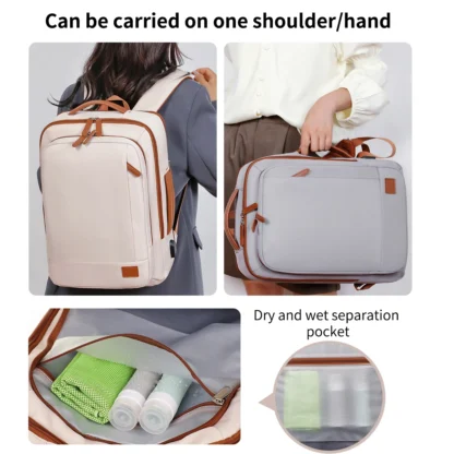 The New Unisex Backpack for Short-Distance Business Trips, Lightweight Travel Bag, Computer School Bag Storage Bag Combination - Image 3