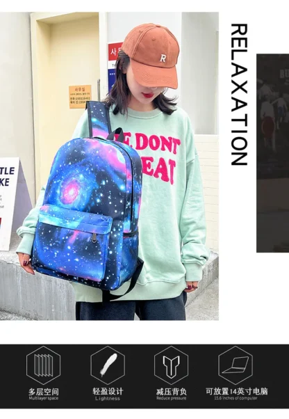Messi Backpack 3pcs Usb Waterproof Backpack Casual Travel Backpack Women Men Large Capacity Travel Laptop Backpack School Bags - Image 12