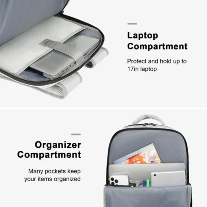 Cross border backpack, men's high-end computer bag, large capacity commuting multifunctional travel new business backpack - Image 19