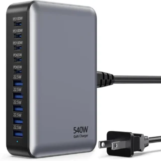 NEW 540W Gan Fast Charge 3.0 USB Type C Fast Charger Mobile 10-port 5C5A PD Charger Convenient To Carry Tablet Charger