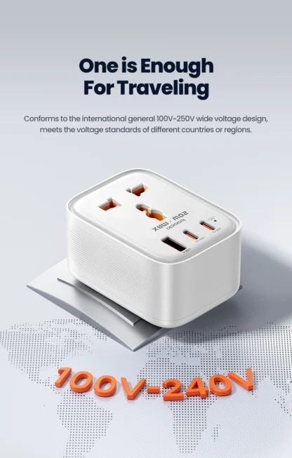 Toocki 20W Fast Charging Travel Adapter 4-in-1 Universal AC Outlet GaN USB Charger Multi Socket DE UK US IN Plug For Home Travel - Image 21