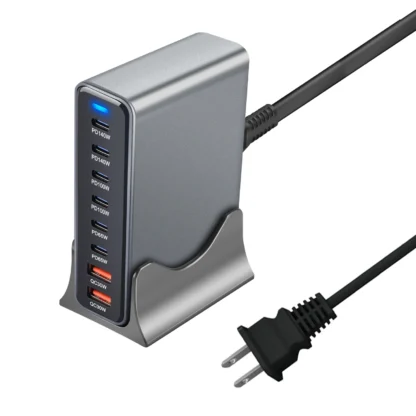 670W GaN Charger 6 In 1 Desktop Charging Station 140W PD3.1 PD USB Charger For MacBook iPhone Samsung Huawei Xiaomi Fast Charger - Image 7