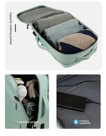 2025Men Women's Bag Large Capacity Journey Multifunction Backpack With Shoe Storage Multilayer Dry And Wet Separation Waterproof - Image 17