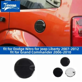 JIDIXIAN Car Exterior Fuel Tank Cap Decoration Cover for Dodge Nitro for Jeep Liberty 2007-2012 for Grand Commander 2006-2010