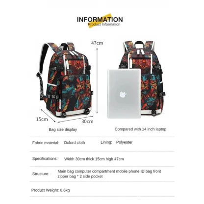 Computer Backpack School Bag Michael Jackson BAD Travel Bag Men's Backpack Polyester Bag Waterproof Shoulder Bag - Image 8