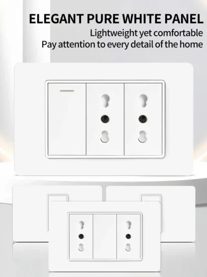 118 PC plastic panelBrazil Mexico Universal USB Type-C 20W Fast Charging Wall Outlet Plug PC Panel Electric Light Switch Office - Image 26