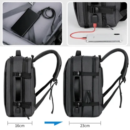 Classic Travel Backpack Men Business Backpack School Expandable USB Bag Large Capacity Laptop Waterproof Fashion Backpack - Image 33