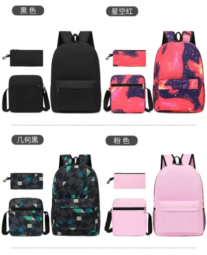 Messi Backpack 3pcs Usb Waterproof Backpack Casual Travel Backpack Women Men Large Capacity Travel Laptop Backpack School Bags - Image 25
