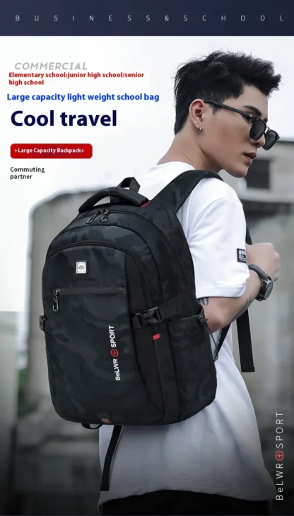 Manufacturer direct sales backpack men's computer bag lightweight business leisure travel large capacity backpack high school un - Image 10