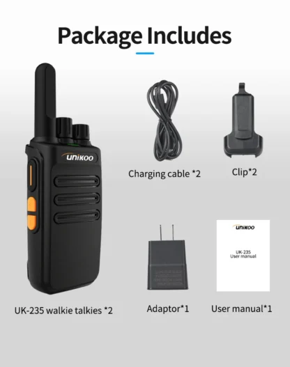 Unikoo UK235 Walkie Talkie 2 pcs Portable Handheld Radio Wireless Set Two Way Radio Station Comunicador Transceiver - Image 20