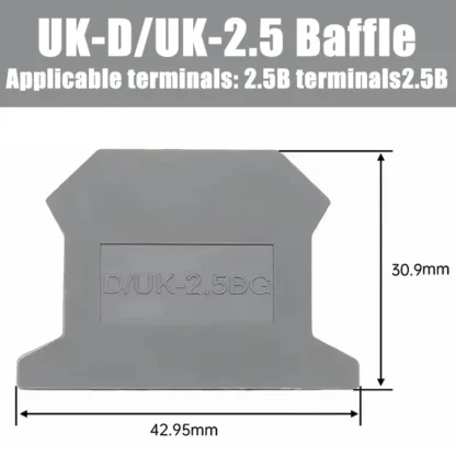 20-100Pcs DIN Rail UK2.5B Terminal Block-7Colors,800V 32A, Universal Screw Connector for 2.5mm² Wire Ideal for Electrical Wiring - Image 12