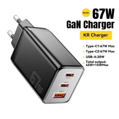 Essager 67W GaN USB Type C Charger For Laptop 45W 25W PD QC 3.0 Fast Charge For Macbook Xiaomi Samsung Iphone14 13 Phone Chagers - Image 10