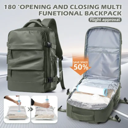 Women Men Work Backpack Hand Luggage Cabin Airplane Travel Backpack, Storage Vacuum Bag for Clothing Travel, Notebook Backpack ﻿ - Image 9