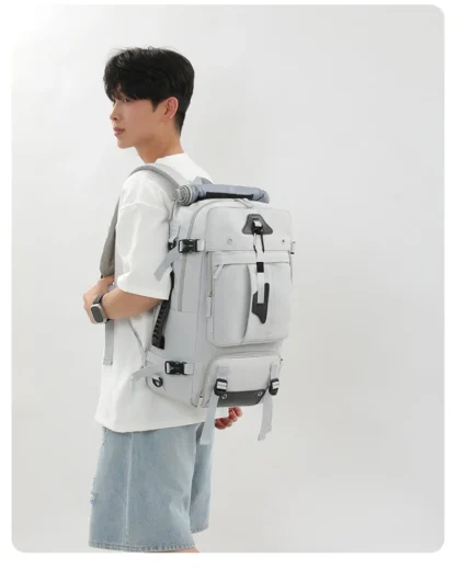 Large capacity men's backpack with high-end feel, travel backpack, sports outdoor luggage bag, mountain climbing bag, waterproof - Image 31