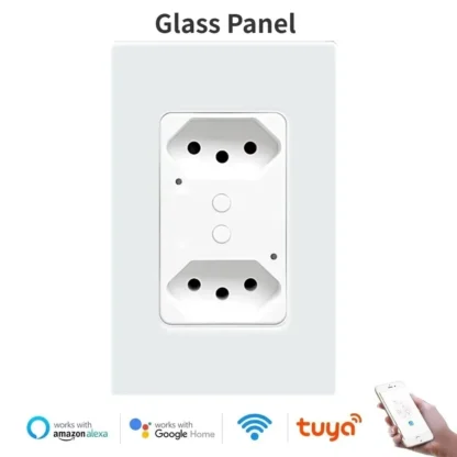 Melery Brazil WiFi Smart Life Wall Socket USB Tuya Electrical Plug Outlet PC/Glass Panel Whole House by Alexa Google Home - Image 7