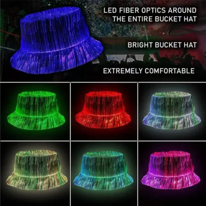 Fashion LED Light Fiber Optic Glowing Baseball Cap Bar Dance Glowing Hip Hop Couples Outdoor Wear Performance Props - Image 6