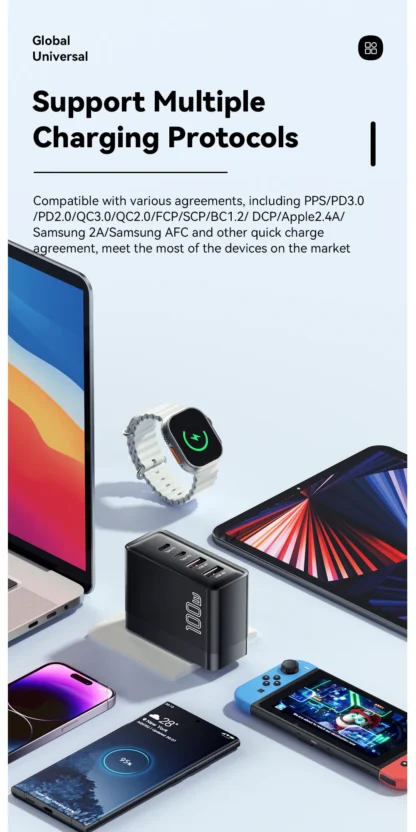Essager 100W GaN USB Type C Caricabatterie PD QC Quick Charge 4.0 3.0 Type C Ricarica Rapida Per iPhone 14 13 12 Xiaomi Macbook - Image 21