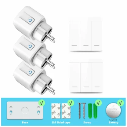 RF Wireless Smart Plug 110V 220V 16A High-power Socket and 86 Wireless Push Button Wall Switch with Battery for Home Appliance - Image 10
