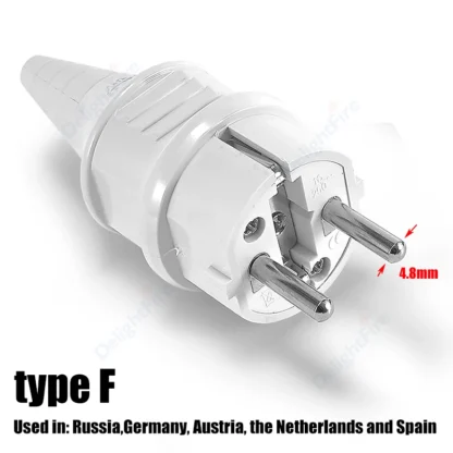 EU Plug Adapter Male Female Replacement Rewireable Schuko Electeical Socket Converter Adaptor Cord Connector Detachable Plug - Image 14