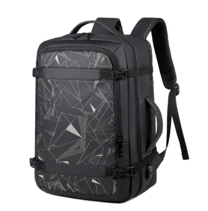 45L Large Capacity Multifunctional Extensible Rechargeable Hand-held Backpack Men's Waterproof Business Travel Computer Backpack - Image 8