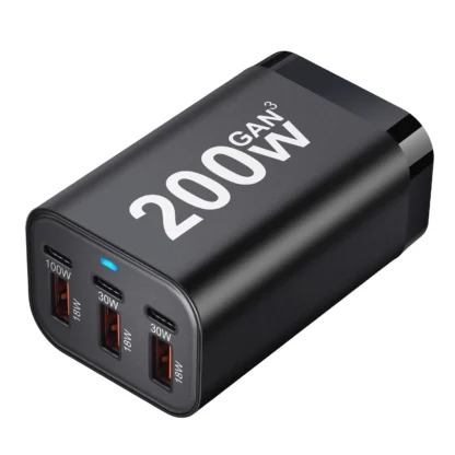 200W 6-Port USB C Fast Charging Fast GaN Charger Power Adapter For iPhone 14/13/12 Series Samsung Galaxy S23/S22/S21 - Image 2