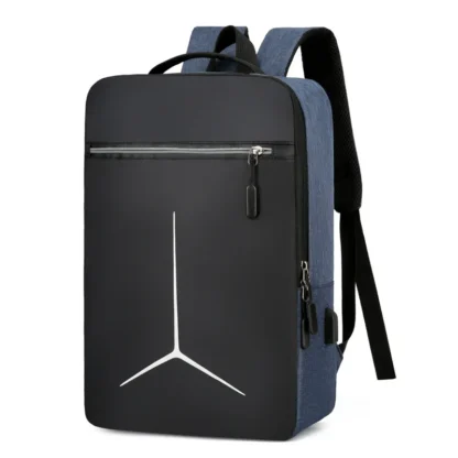 Men's Fashion Multifunctional Computer Backpack Large Capacity Waterproof Fabric Unisex Business Duty Backpack Shoulder Oxford F - Image 4