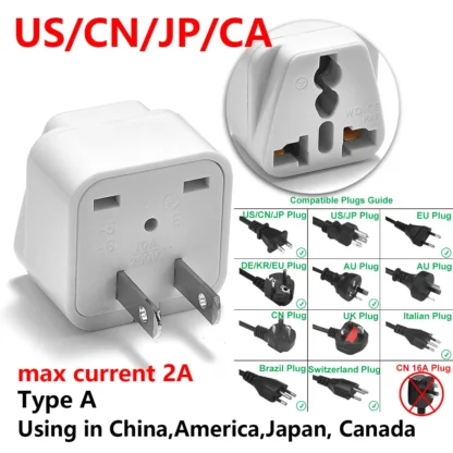 UK CN Japan JP US Brazil Plug Adapter Europe EU To US American Chinese Japan Travel Adapter Electrical Plug Power Sockets Outlet - Image 17